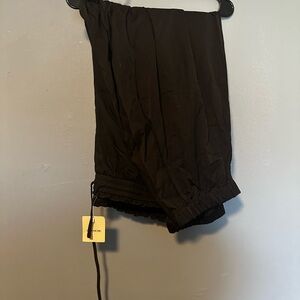 BloomChic Black Track Pants with Elastic Cuff